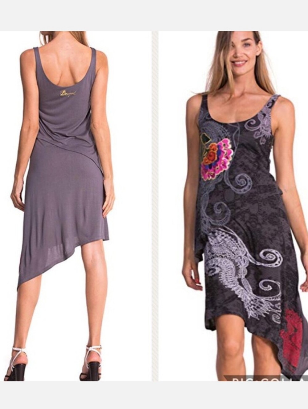 Desigual Elba Asymmetric Tank Dress
